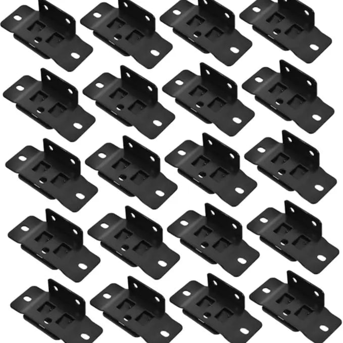 GJANSH 8 Pack Quick Fitting Furniture Joint Bracket, Duty Corner Brace Joint Right Angle Bracket, Stainless Steel Furniture Corner Connectors with Screws for Drawers, Cabinets, Tables, and Chairs