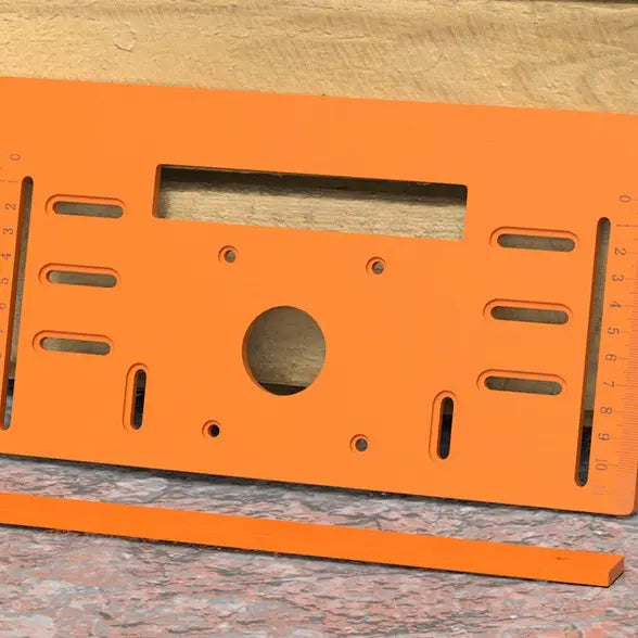 GJANSH Universal Cutting Machine Base Plate Kit 28 x 20cm Woodworking Circular Saw Bottom Board 90 Degree 45 Degree Oblique Cutting,Thickness 0.23 inc