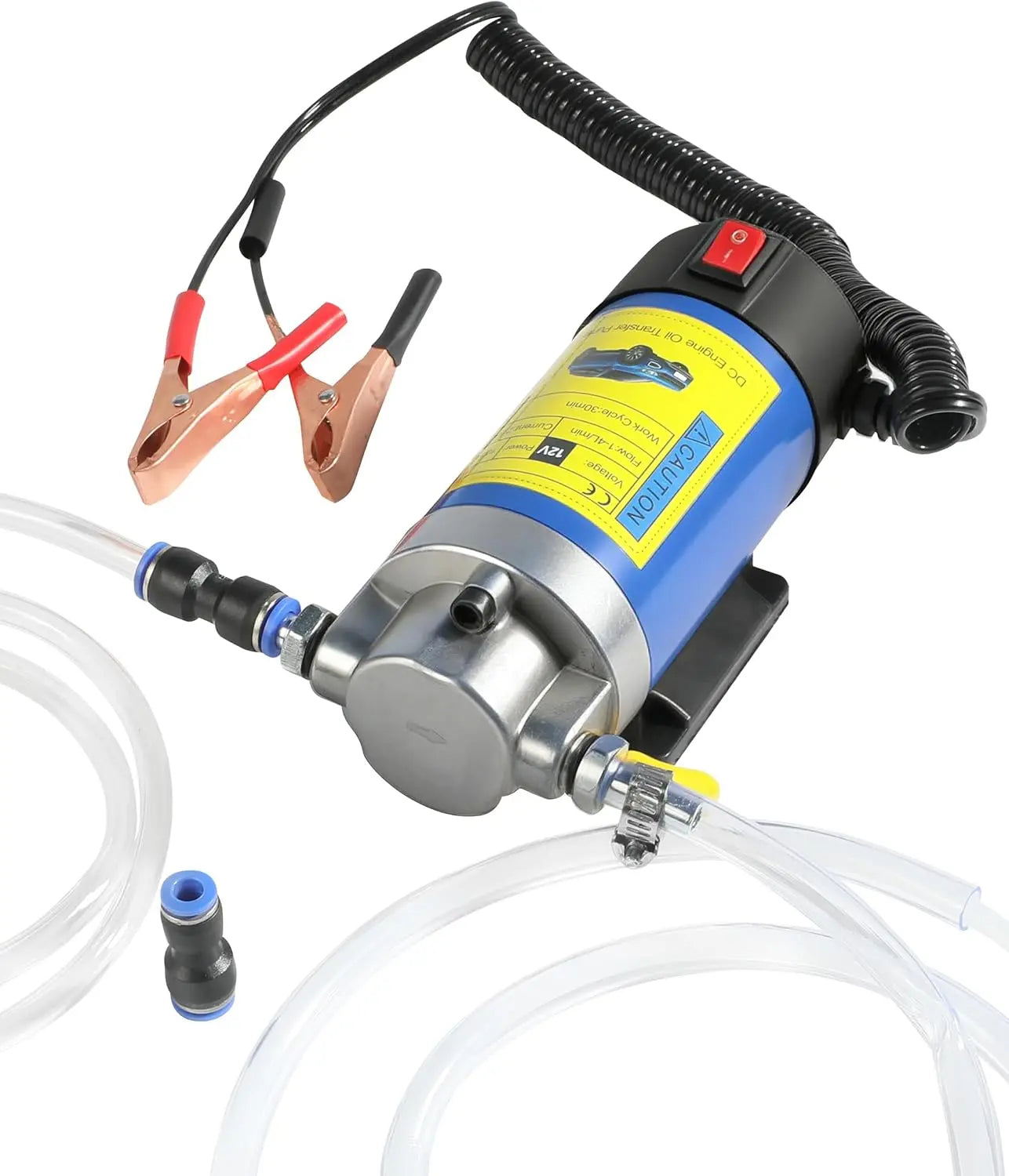 GJANSH 12V Self-Priming Electric Oil Extractor Pump Unit, Plug-and-Play Car Repair Tool for Cars, Includes Transmission Fluid Extraction Function