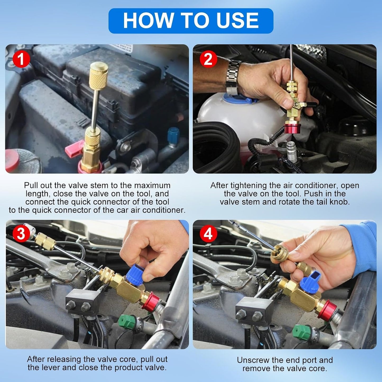 R134A Valve Core Quick Remover Installer Tool Set