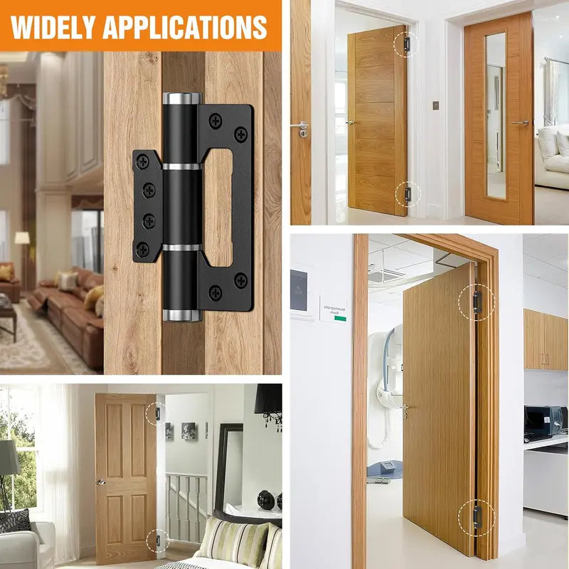 GJANSH 5" Self Closing Hinges, Soft Close Non Mortise, Heavy Duty Aluminum,2pk