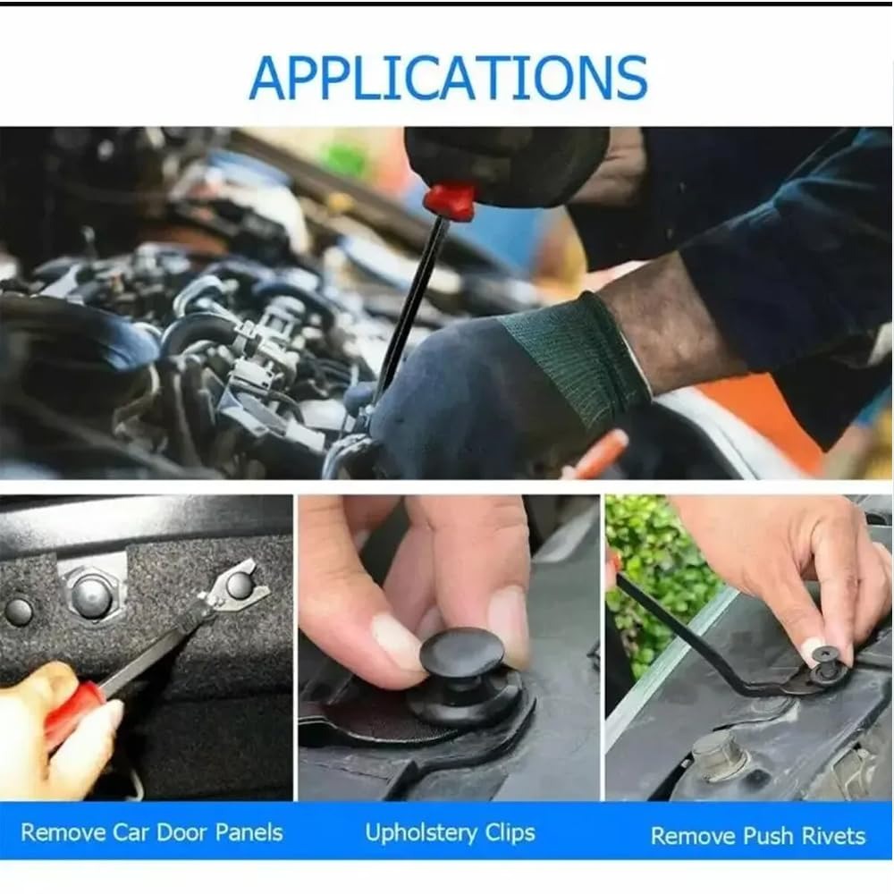 Kit de 100 clips y remaches de plástico para coche