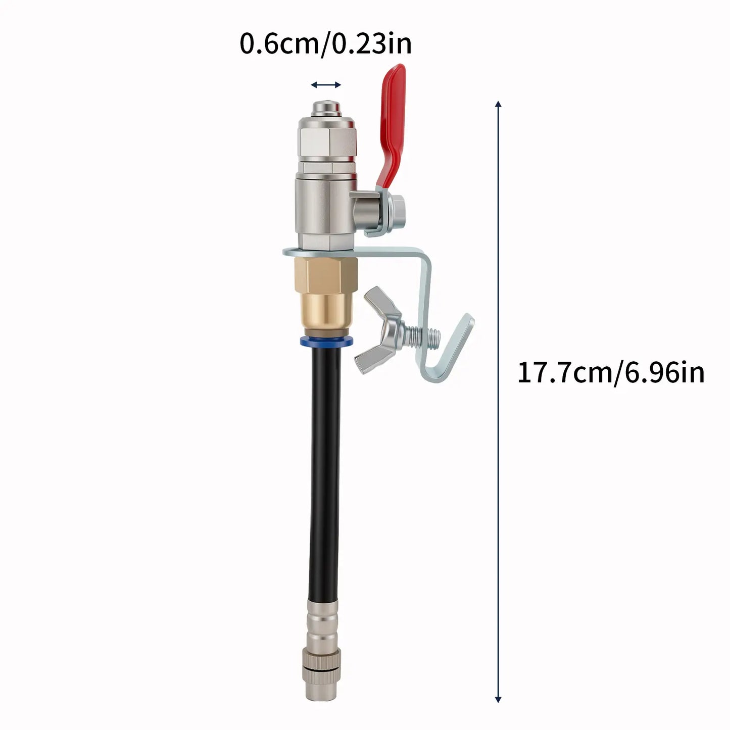 GJANSH Angle Grinder Dust Remover Water Sprayer, 3.9" (10cm) Aluminum & Brass Misting Attachment, Dual-Mode Adjustable Water Feed for Cutting Tile, Concrete, Marble & Stone