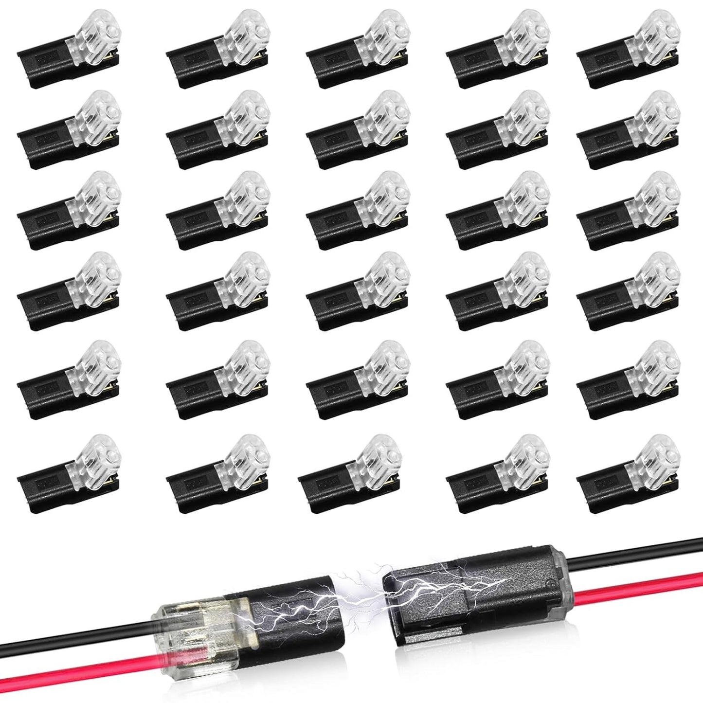 Conectores de tira de luz LED de 2 pines con conector enchufable de doble cable