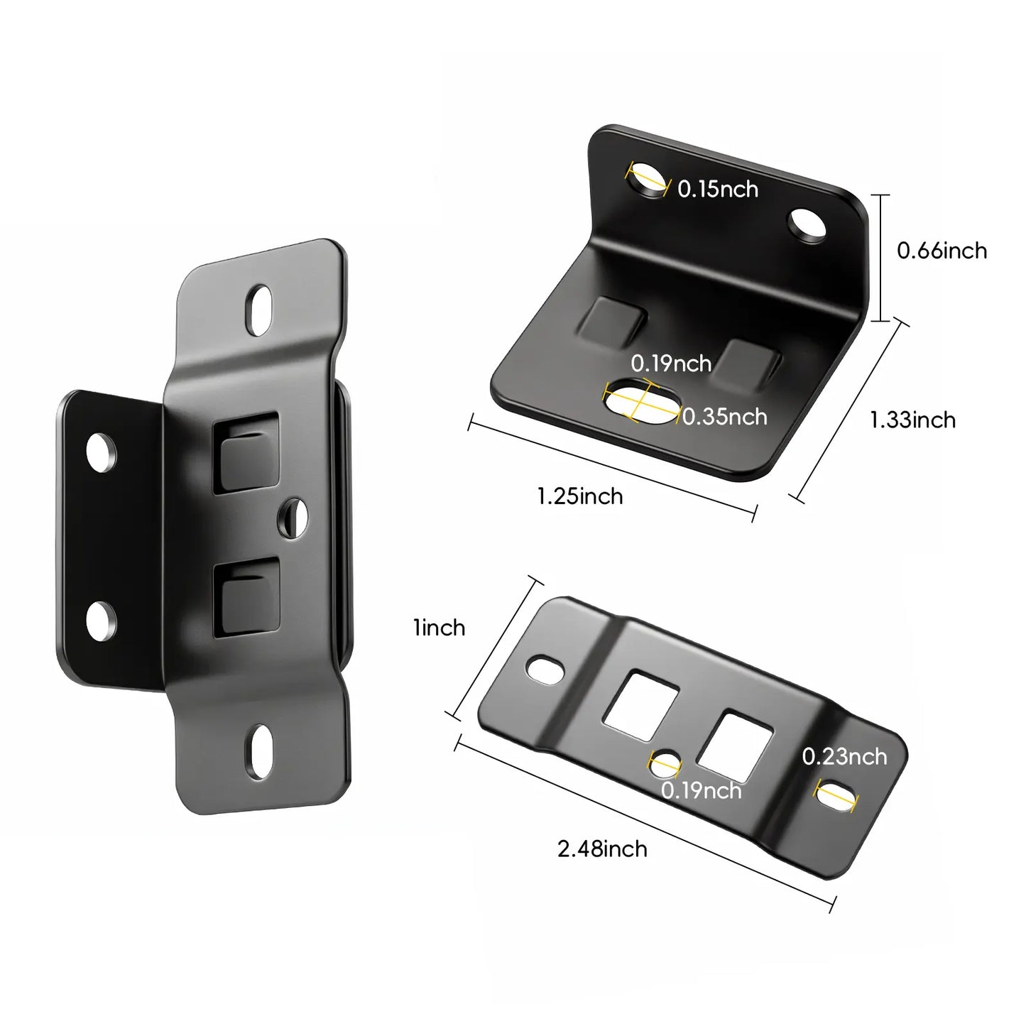GJANSH 8 Pack Quick Fitting Furniture Joint Bracket, Duty Corner Brace Joint Right Angle Bracket, Stainless Steel Furniture Corner Connectors with Screws for Drawers, Cabinets, Tables, and Chairs