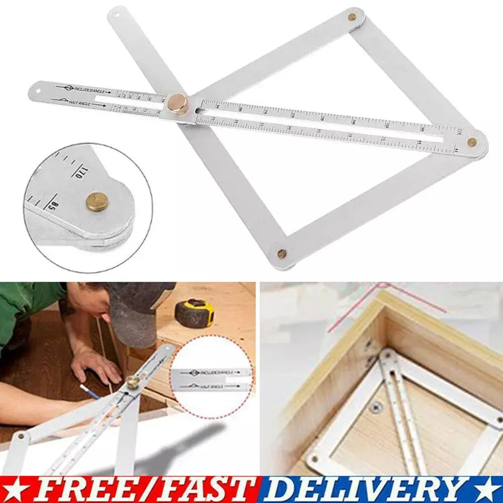 New Premium Corner Angle Finder, Stainless Steel Protractor Digital Angle Finder with Scales, Miter Saw Bevel Gauge and Corner Angle Finder for Woodworking