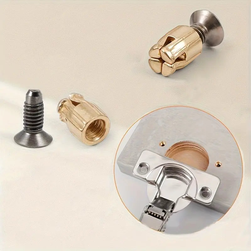GJANSH Reusable Hinge Expansion Embedded Parts Are Suitable for Repairing Door Panel Fasteners, Durable Fasteners, Rust-proof Parts, Suitable for Door Panels, Door Locks, Cabinet Door Hinges