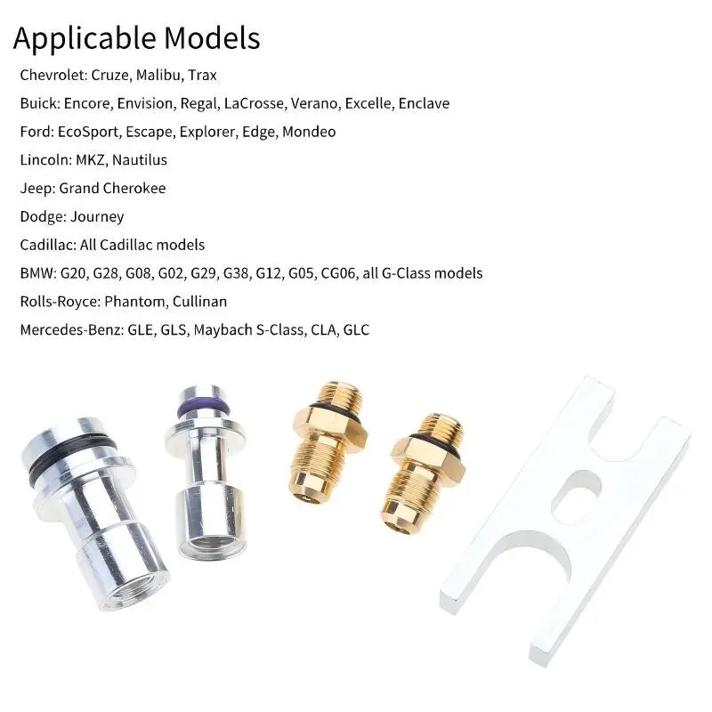 GJANSH Automotive AC Leak Test Plugs, Refrigerant Line Stoppers, Car Air Conditioning Leak Detection Hose Connectors, AC System Testing Tools