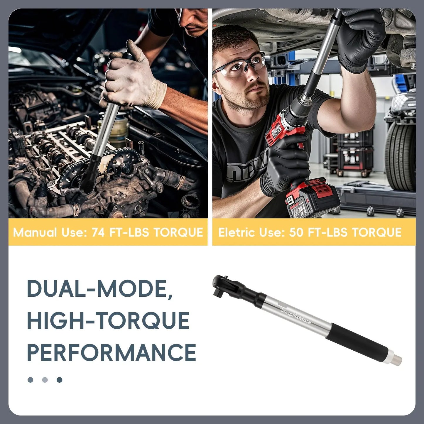 GJANSH 1/2in Wrench Extend Rod, Ni Cr Alloy Steel Multifunctional Universal Wrench Extender, Compact Size and Lightweight Design, for Fastening Tasks,SnapFixMate,fathersdaygift