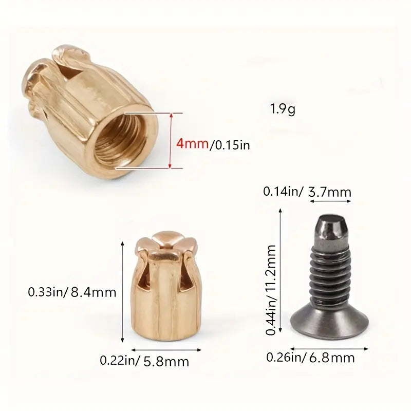 GJANSH Reusable Hinge Expansion Embedded Parts Are Suitable for Repairing Door Panel Fasteners, Durable Fasteners, Rust-proof Parts, Suitable for Door Panels, Door Locks, Cabinet Door Hinges