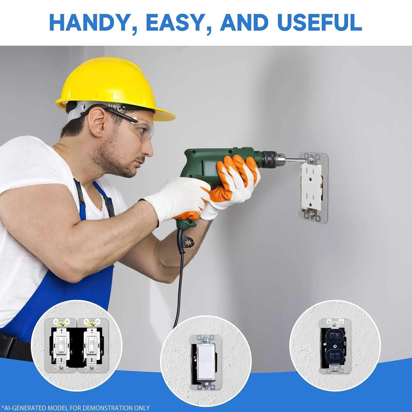 GJANSH 10 Pcs Wall Plate Spacer,Spacers for Electrical Outlets, Metal Flush Fit Device Leveling Plates for Electrical Outlet Repair, Fix Loose Outlets and Electrical Boxes