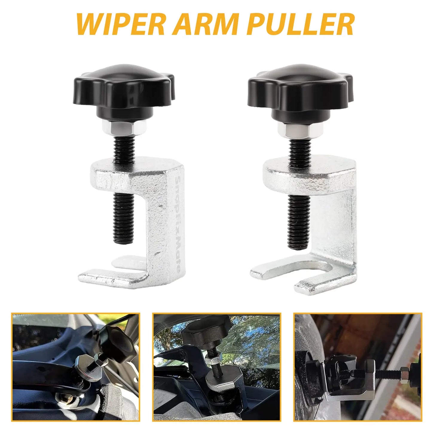 GJANSH Car Wiper Arm Removal Tool – Heavy-Duty Battery Terminal & Wiper Arm Puller for Windshield Repair and Automotive Maintenance
