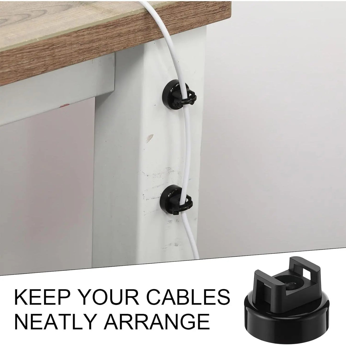 GJAHSH Heavy-Duty Magnetic Cable Tie Mounts, 22mm Magnetic Zip Tie Mount Bases, 22lbs Strong Magnetic Wire Holders and Cable Organizers for Home, Office, Marine, and Electrical Wire Management