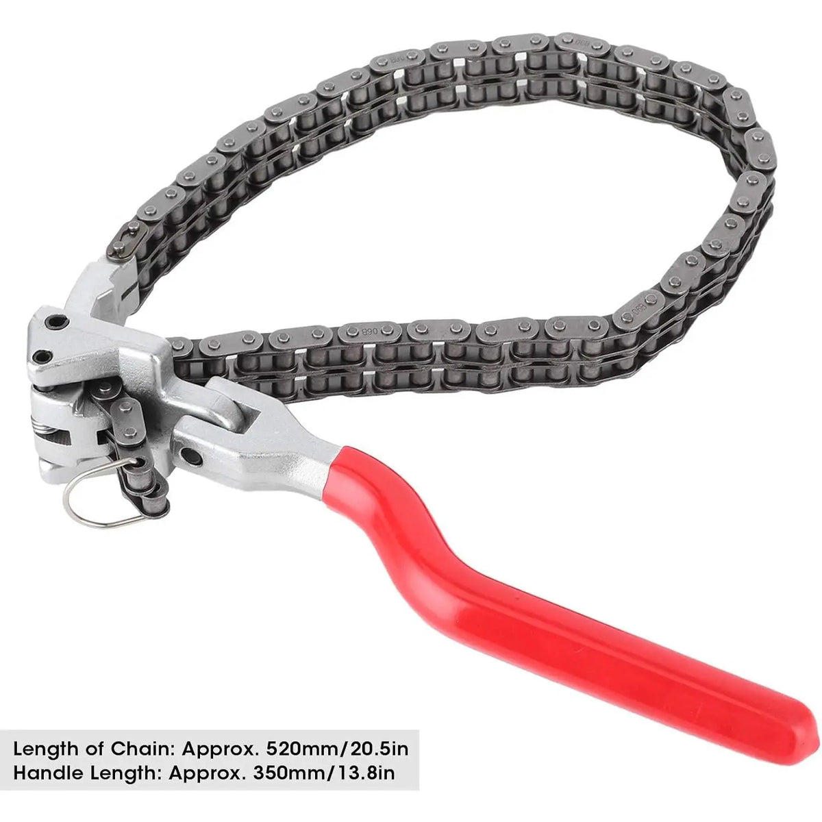 GJANSH Oil Filter Wrench / Chain-Style Wrench — Features a 13.8-inch long, adjustable handle and self-adjusting mechanism; suitable for automotive maintenance and removal tasks.