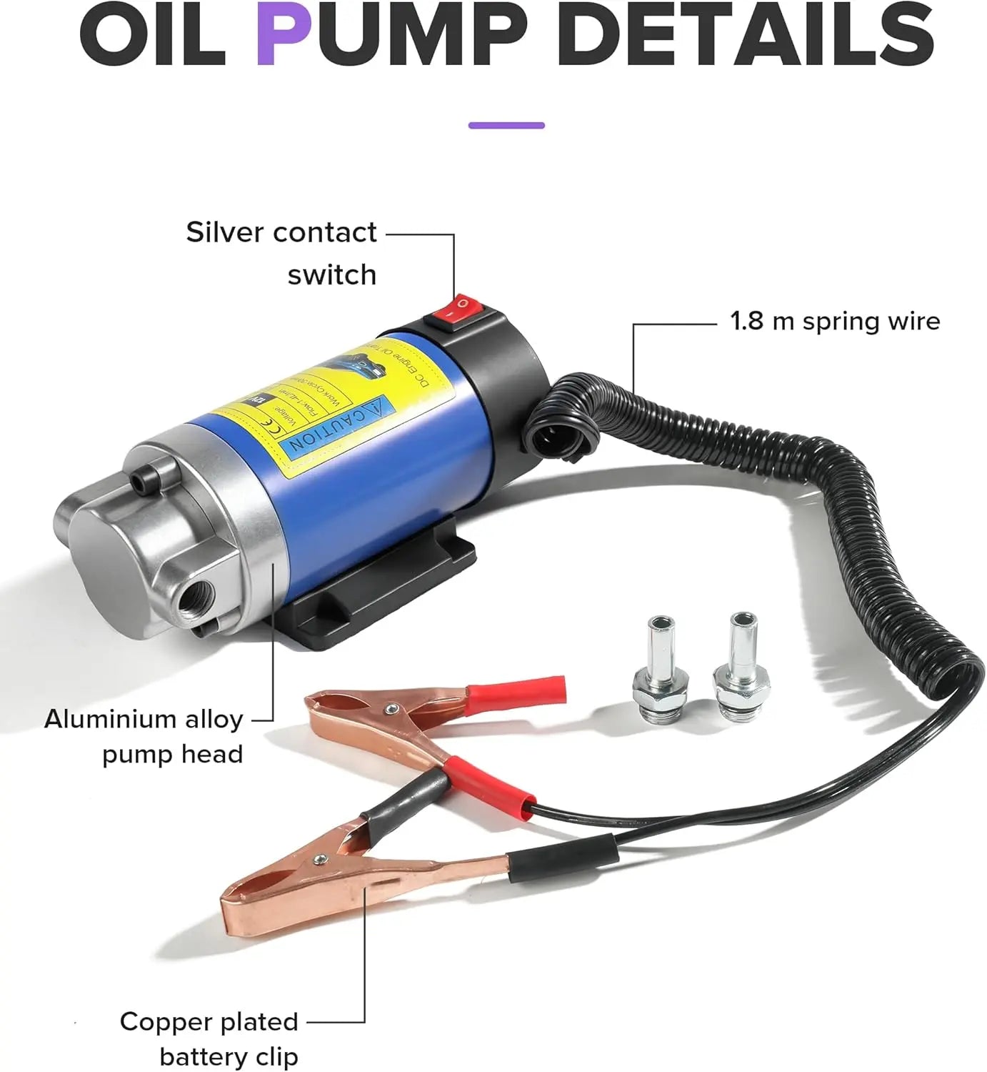 GJANSH 12V Self-Priming Electric Oil Extractor Pump Unit, Plug-and-Play Car Repair Tool for Cars, Includes Transmission Fluid Extraction Function
