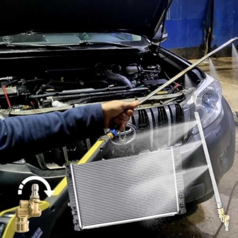 Vara de limpieza de radiadores portátil de 39 pulgadas y 14 orificios
