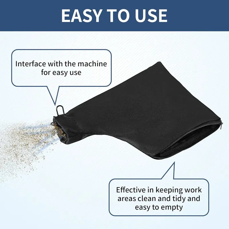 GJANSH Miter Saw Dust Bag for 255, 2 Pack Dust Collector Bags with Zipper and Wired Adjustable Stand, Compatible with Ryobi, Dewalt, Craftsman, Belt Sander, Fits 1-1/2" to 2" Dust Port Miter Saws