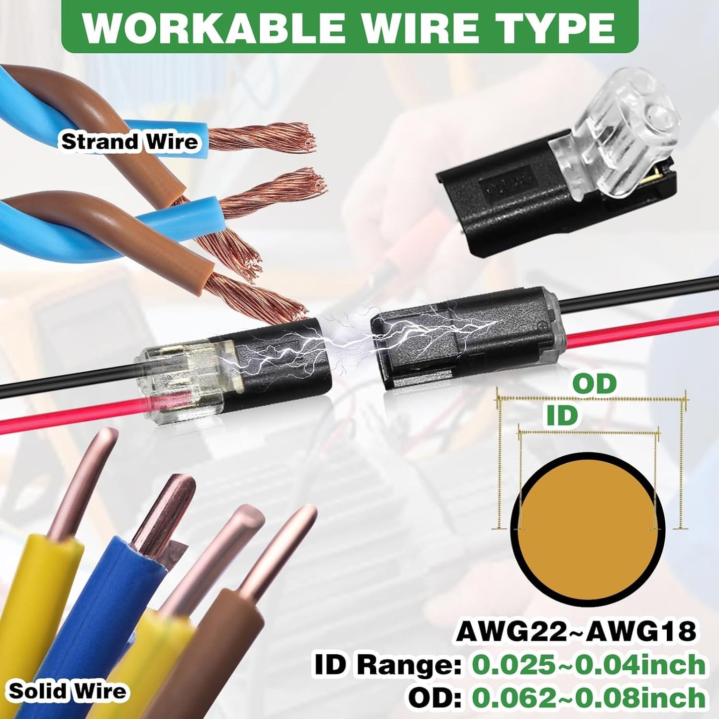 Conectores de tira de luz LED de 2 pines con conector enchufable de doble cable