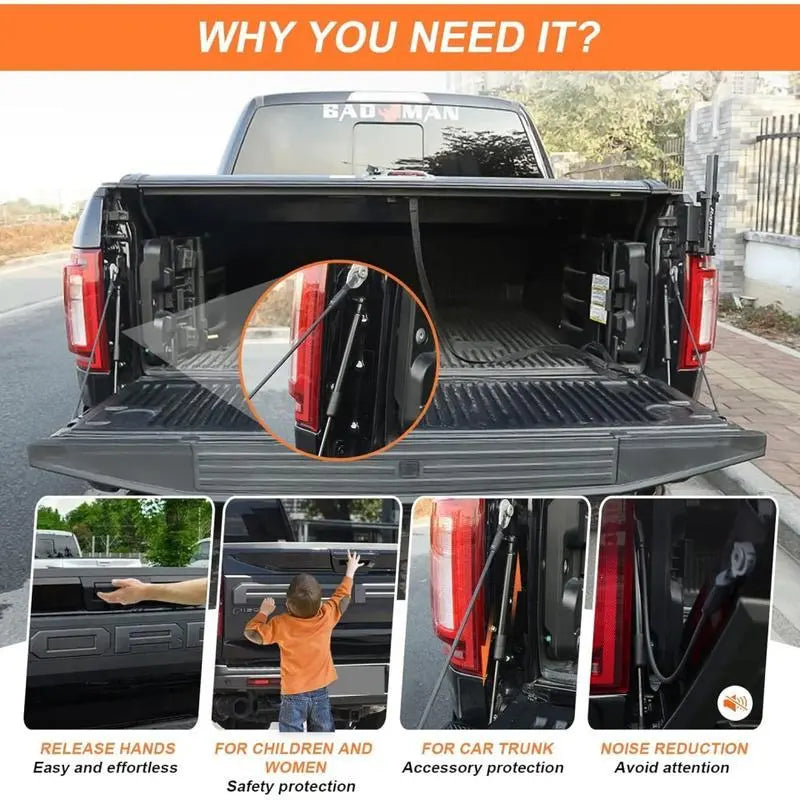 Tailgate Assist Accessories for Ford F150 2015-2025 - Truck Tail Gate Lift Assist Shock - Compatible with 15-25 F150 Models,Summervibes