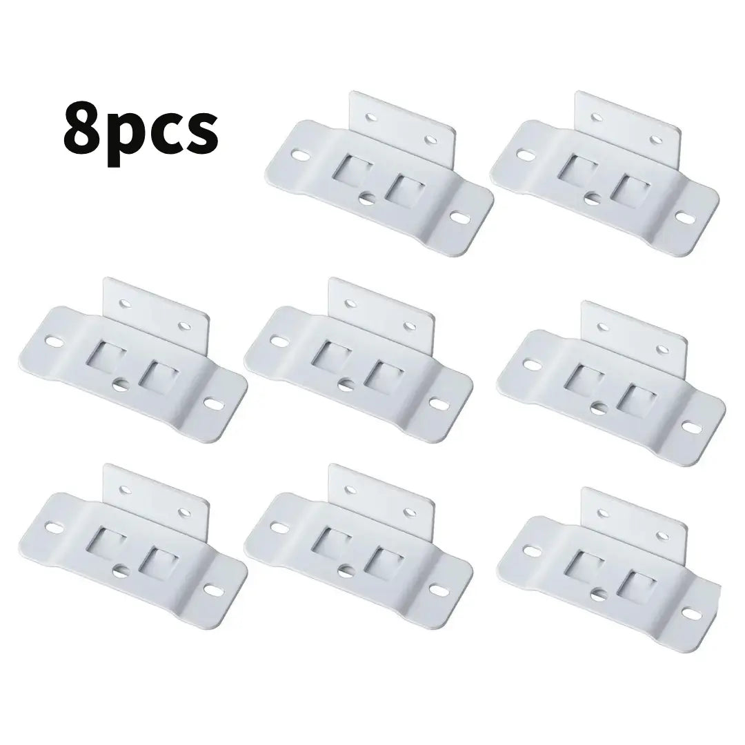 GJANSH 8 Pack Quick Fitting Furniture Joint Bracket, Duty Corner Brace Joint Right Angle Bracket, Stainless Steel Furniture Corner Connectors with Screws for Drawers, Cabinets, Tables, and Chairs