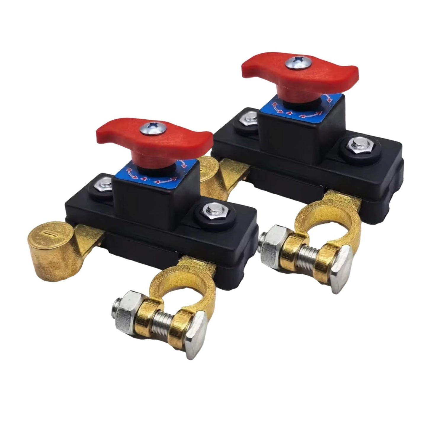 Interruptor de desconexión de batería de 12 V 24 V, interruptor de corte de batería de alta conductividad, interruptor de apagado de batería giratorio manual de cobre puro para control de energía de coche, camión, RV, barco