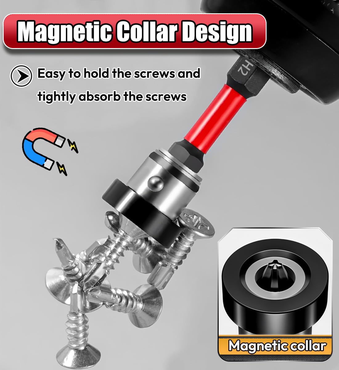 5pcs Drywall Bit Attachment with Depth Stop