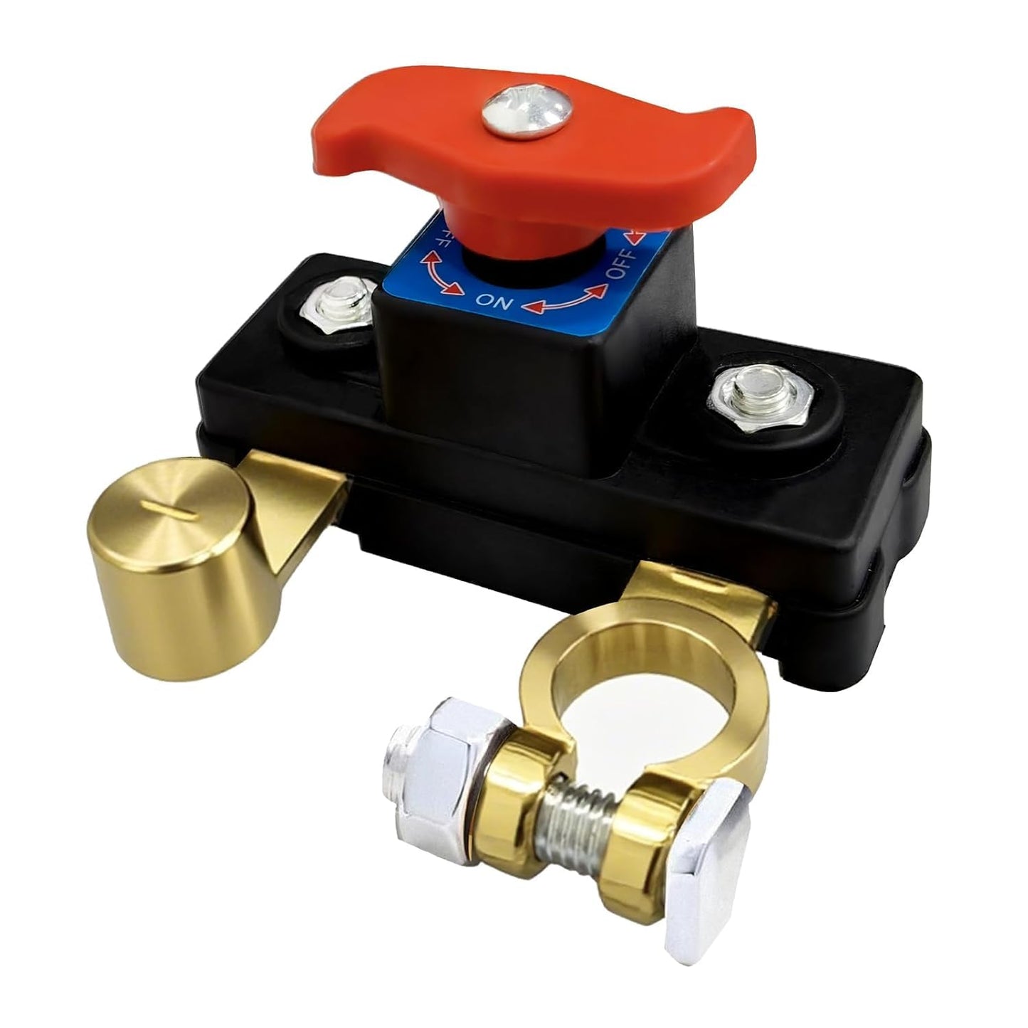 Interruptor de desconexión de batería de 12 V 24 V, interruptor de corte de batería de alta conductividad, interruptor de apagado de batería giratorio manual de cobre puro para control de energía de coche, camión, RV, barco