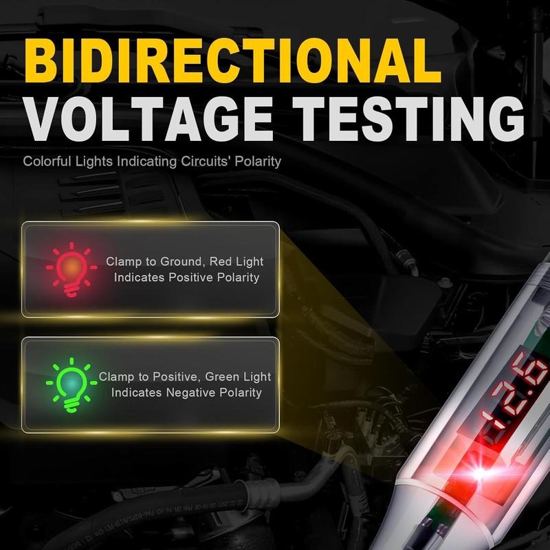 Comprobador de circuitos LED digital automotriz de 5V-90V