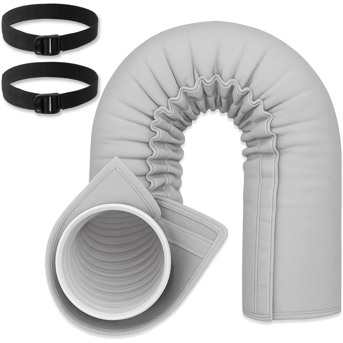 GJANSH 2 Pcs Air Conditioner Hose Cover Wrap - Ac Hose Duct Vent Insulation Sleeve Insulated Cover for Portable Ac for 5" & 5. 9" Diameter 60" Long Exhaust Hoses Tube (Black),fathersdaygift