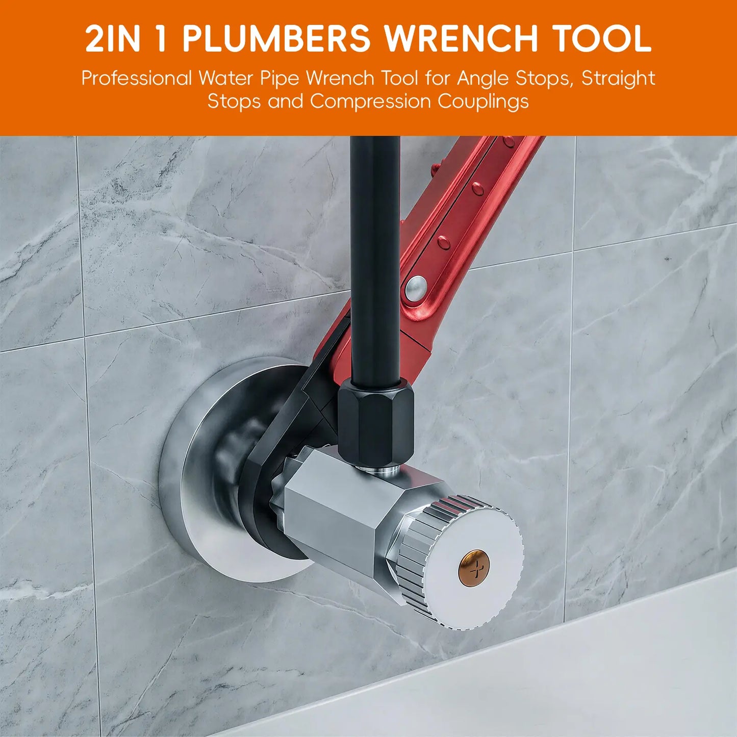 GJANSH Compression Sleeve Puller Tool Remove Nut & Ferrule Of Pipe 03943, Sleeve Remover For 1/2” Compression Fittings Only, Corroded Supply Stops, Plumbing Tools Compression Ring Removal Tool