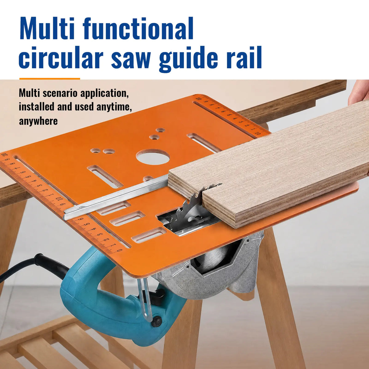 GJANSH Universal Cutting Machine Base Plate Kit 28 x 20cm Woodworking Circular Saw Bottom Board 90 Degree 45 Degree Oblique Cutting,Thickness 0.23 inc