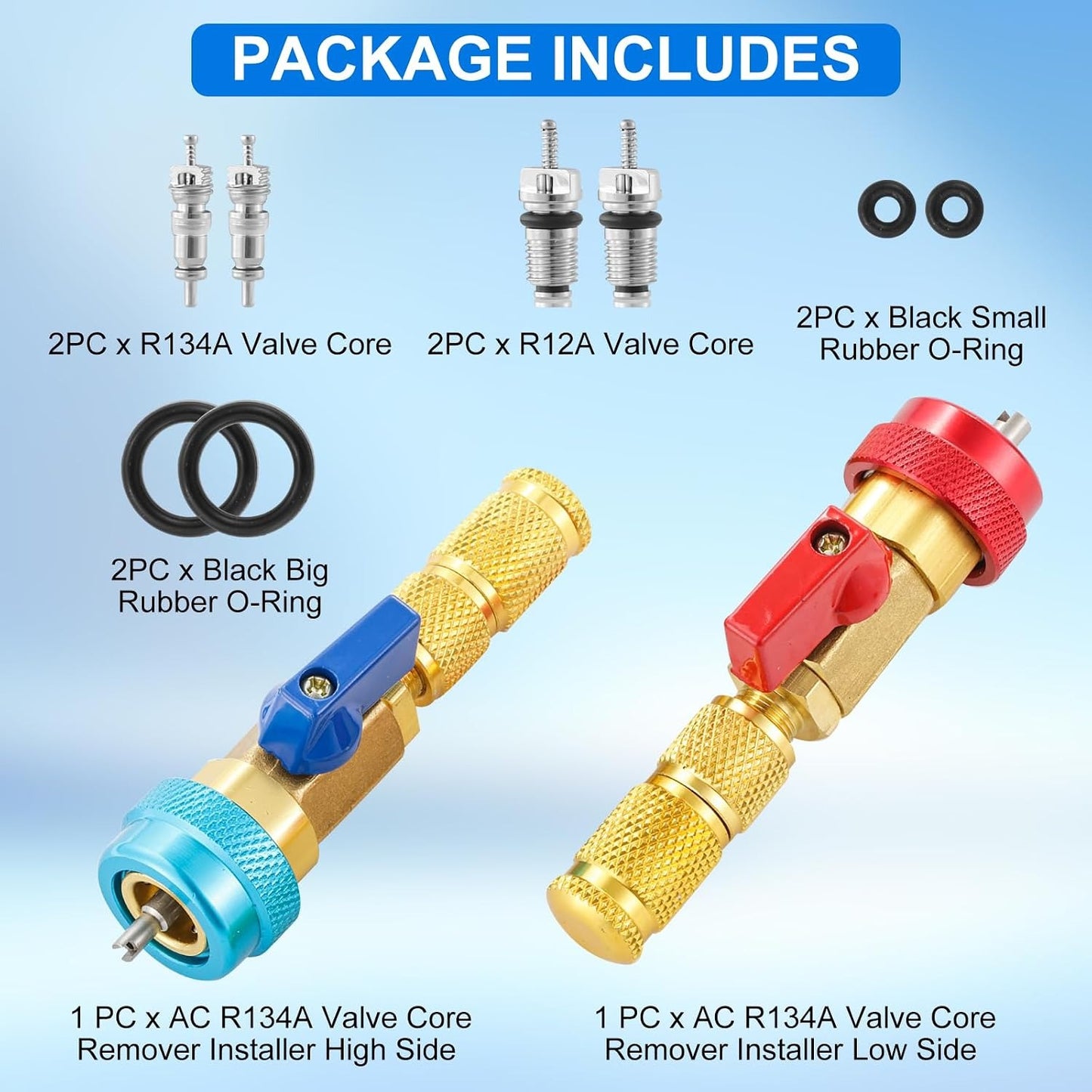 R134A Valve Core Quick Remover Installer Tool Set