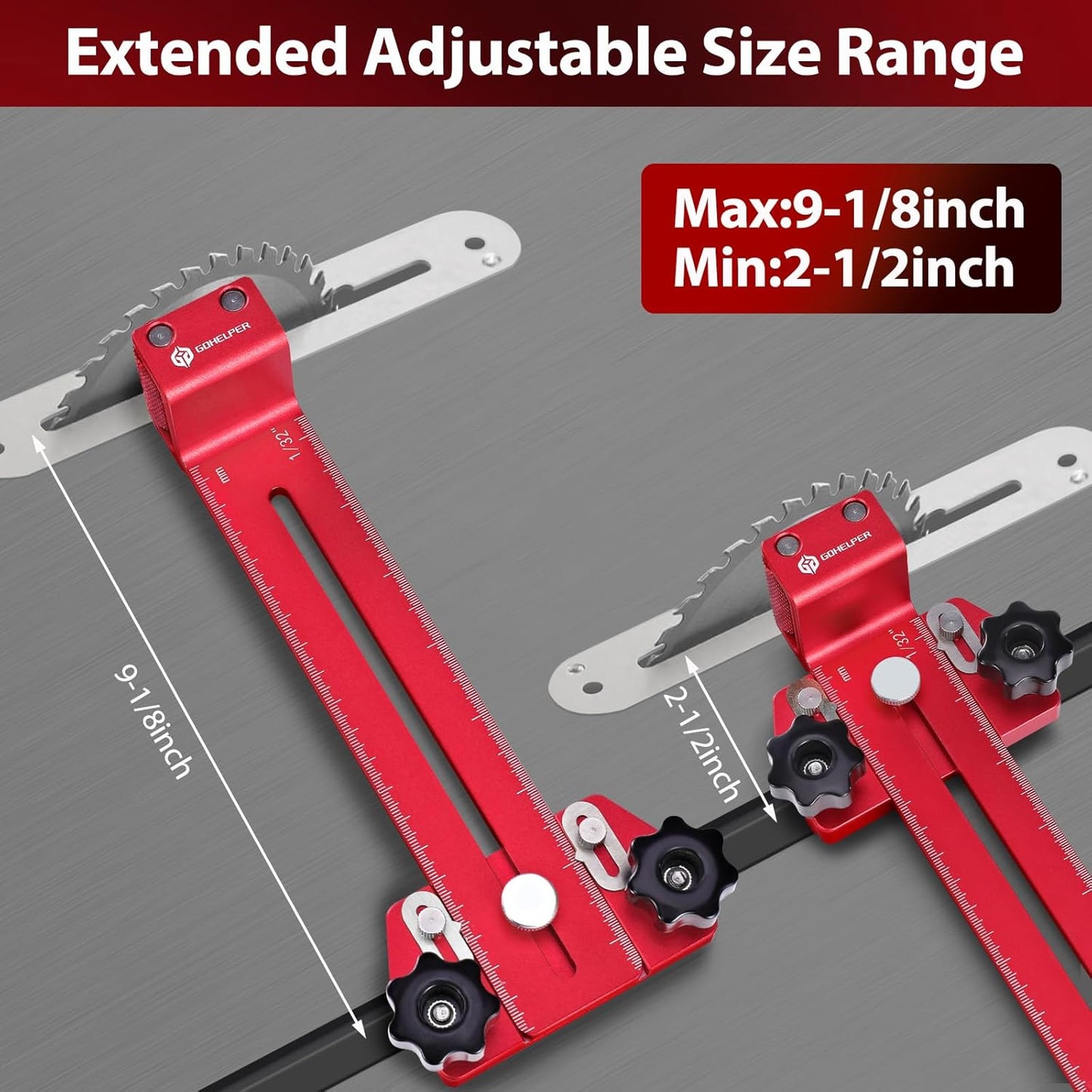 GJANSH Thin Rip Jig Safety One Way Roller Bearing 2 Pulleys Table Saw Jig Guide