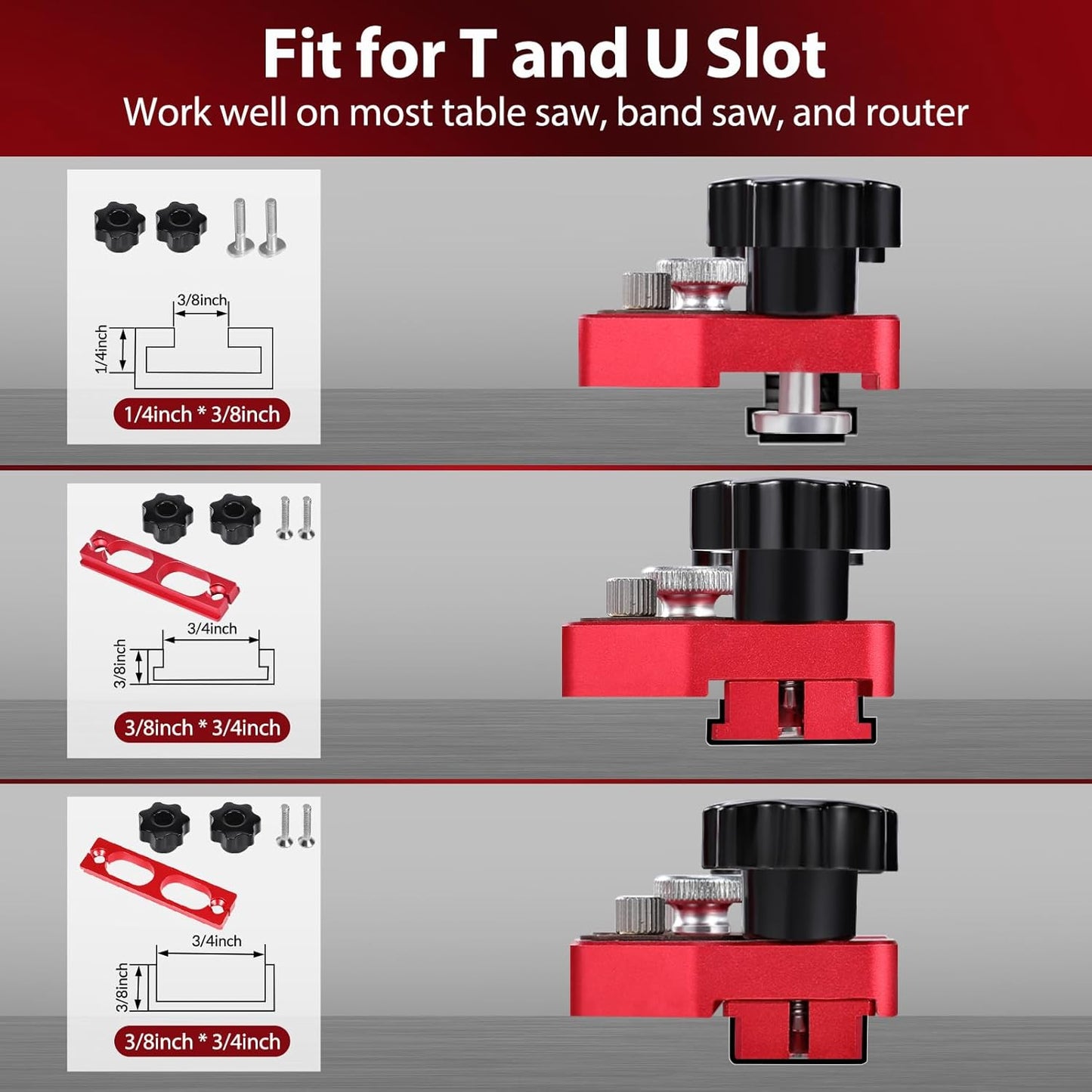 GJANSH Thin Rip Jig Safety One Way Roller Bearing 2 Pulleys Table Saw Jig Guide