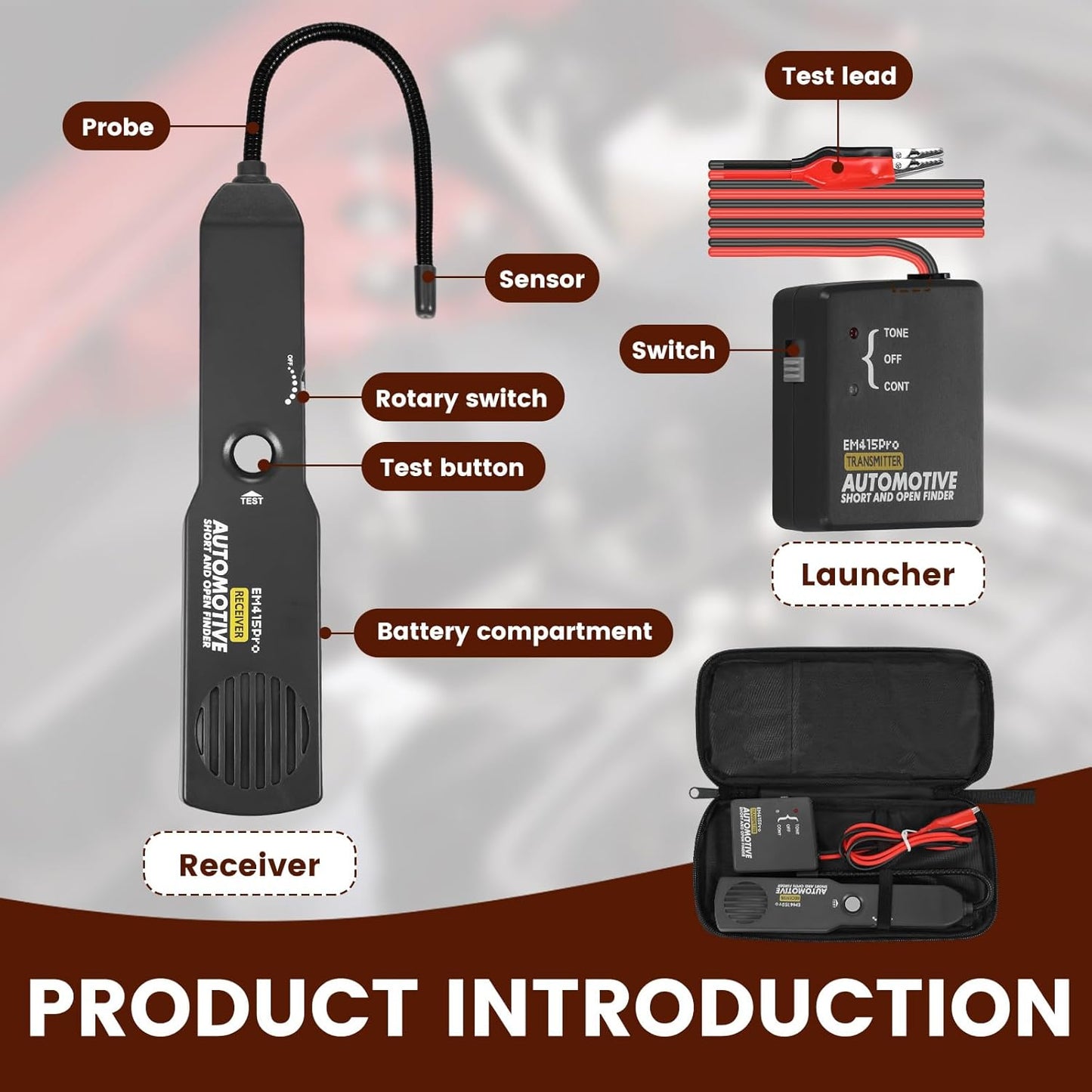 Probador automotriz de circuitos Em415Pro