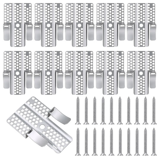 GJANSH Easy-to-Install 1/2-Inch Drywall Clips,Drywall Repair Tools, Professional Wall Hole Repair Kit and Drywall, Sturdy Metal-Backed Clips with Screws for Home Renovation