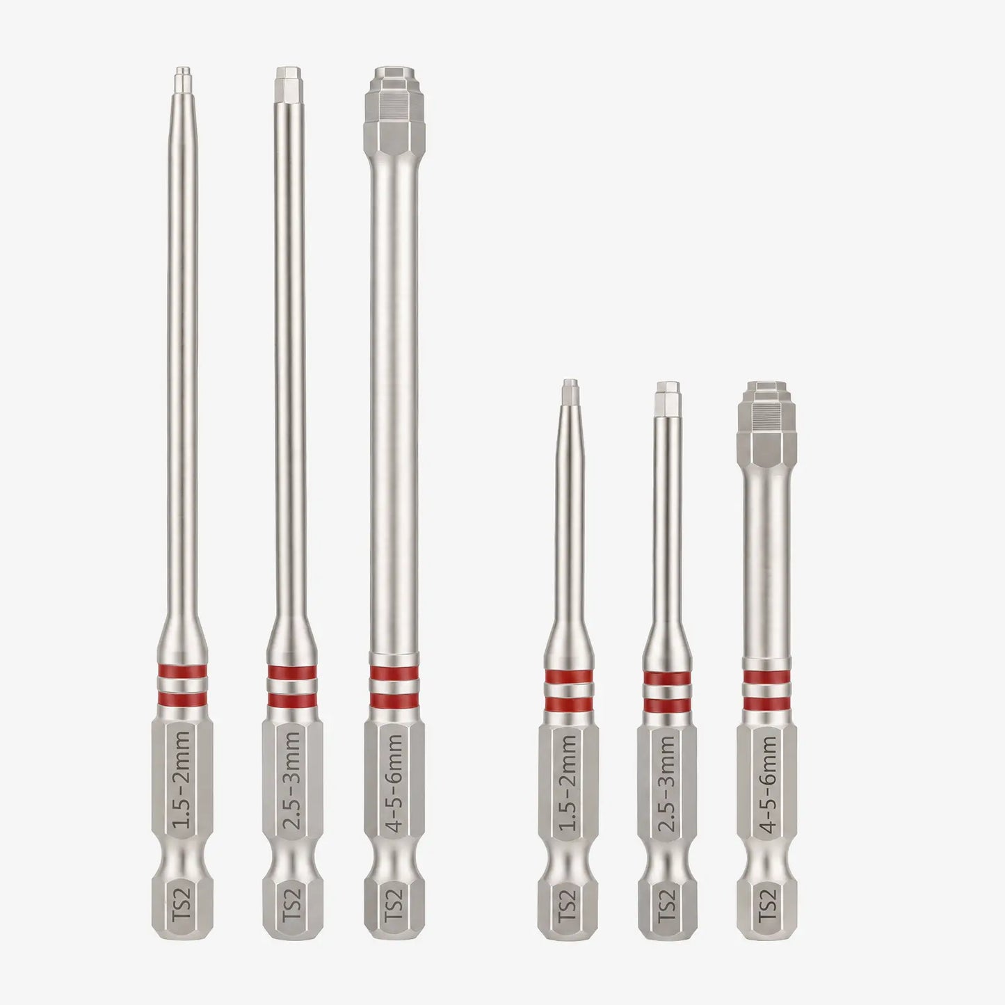 GJANSH Screwdriver Bits Set 6pcs with Magnetic Hex Shank Pagoda-Shaped Design in Multiple Sizes for Electric Drills and Wrenches