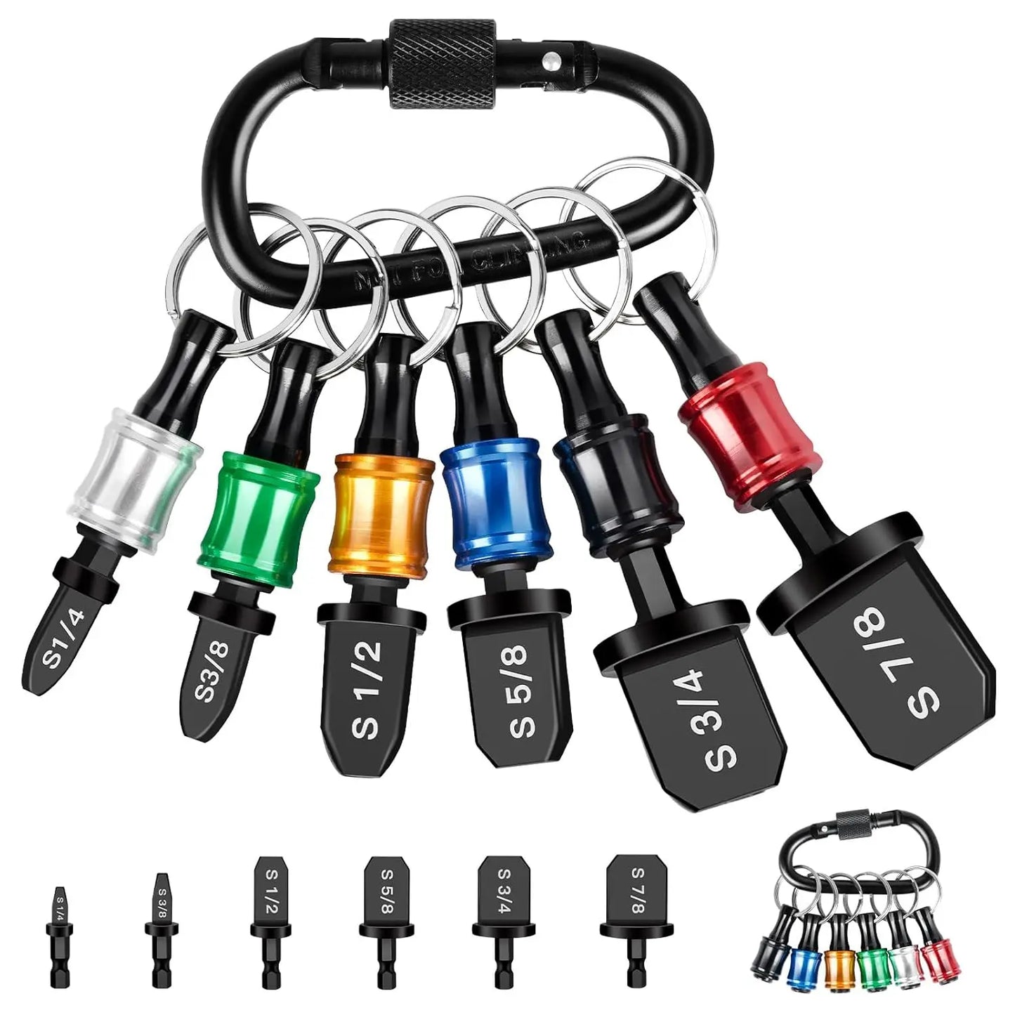 GJANSH Swaging Tool Drill Bit Set, HVAC Repairing Set Air Conditioner Copper Pipe Reamer, Manual Pipe Swage Tool Drill Bit Soft Copper tubing 1/4''， 3/8''，1/2''， 5/8''，3/4''，7/8'' Bits Set