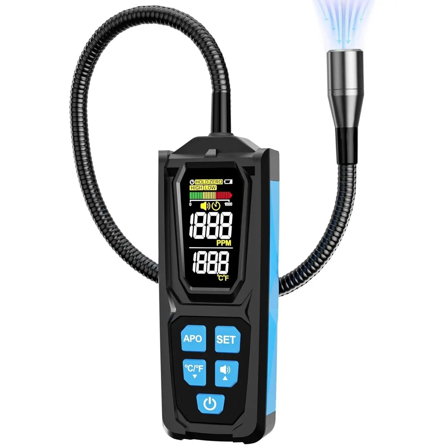 GJANSH Freon Leak Detector, HVAC Freon Leak Detector, Automotive AC Leak Detection Kit, Sensitive AC Leak Detector HVAC for R12 R22 R134a R1234 R1234yf R600a R410a CFCs HCFCs HFCs HFOs HCs