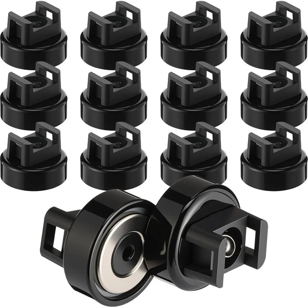 GJANSH Heavy-Duty Magnetic Cable Tie Mounts, 22mm Magnetic Zip Tie Mount Bases, 22lbs Strong Magnetic Wire Holders and Cable Organizers for Home, Office, Marine, and Electrical Wire Management