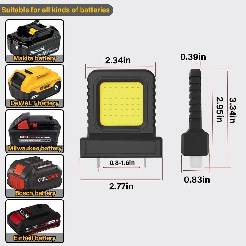 Luz de trabajo portátil - para todas las baterías de herramientas eléctricas