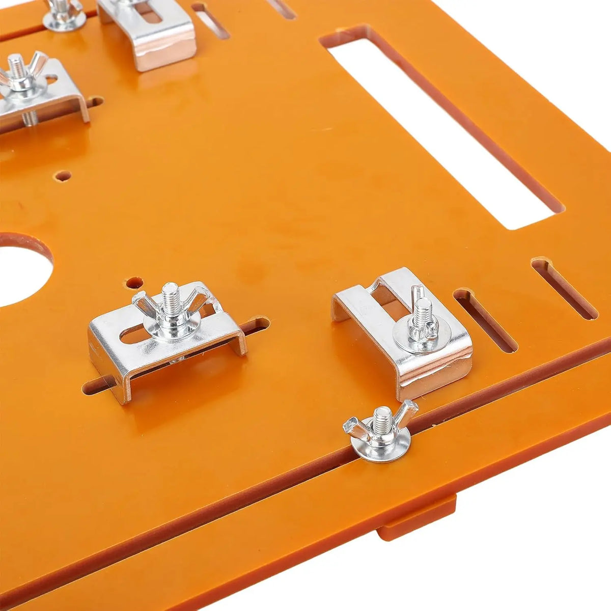 GJANSH Universal Cutting Machine Base Plate Kit 28 x 20cm Woodworking Circular Saw Bottom Board 90 Degree 45 Degree Oblique Cutting,Thickness 0.23 inc