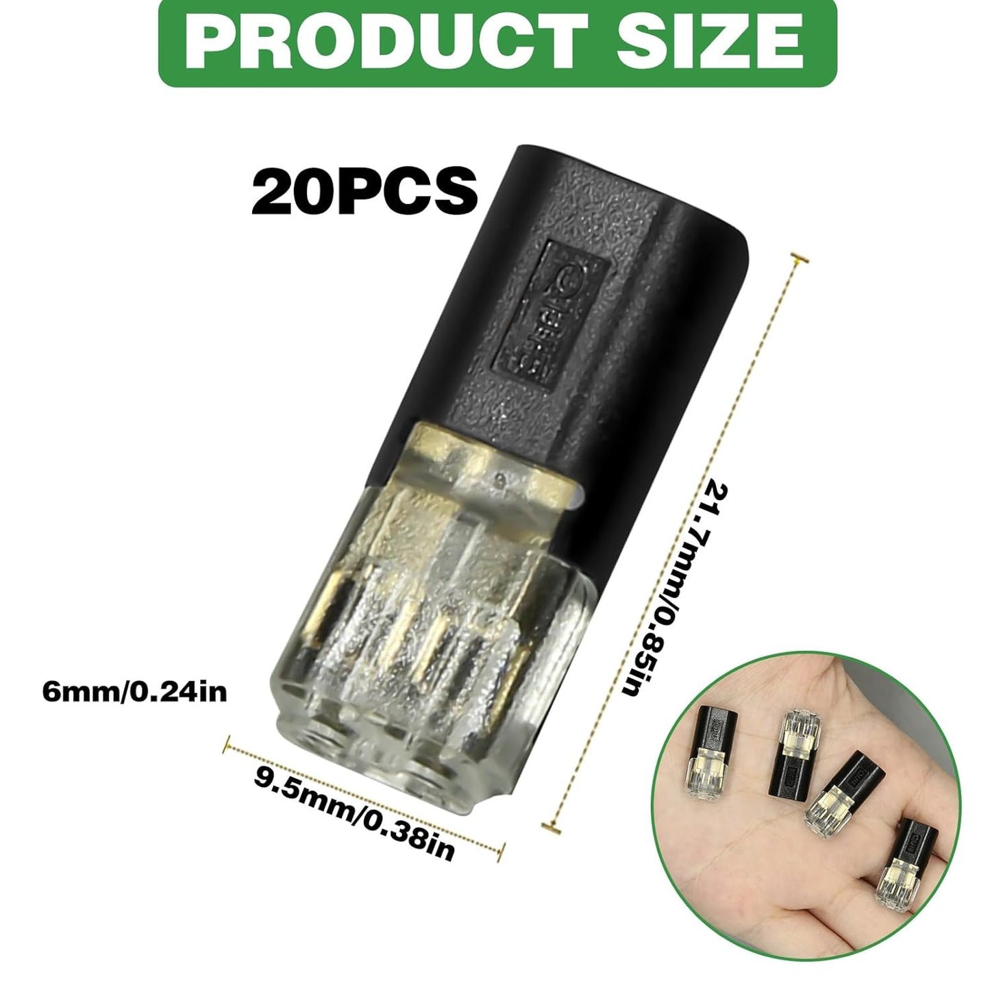 Conectores de tira de luz LED de 2 pines con conector enchufable de doble cable