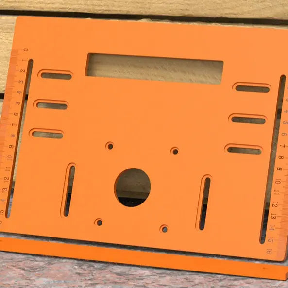 GJANSH Universal Cutting Machine Base Plate Kit 28 x 20cm Woodworking Circular Saw Bottom Board 90 Degree 45 Degree Oblique Cutting,Thickness 0.23 inc