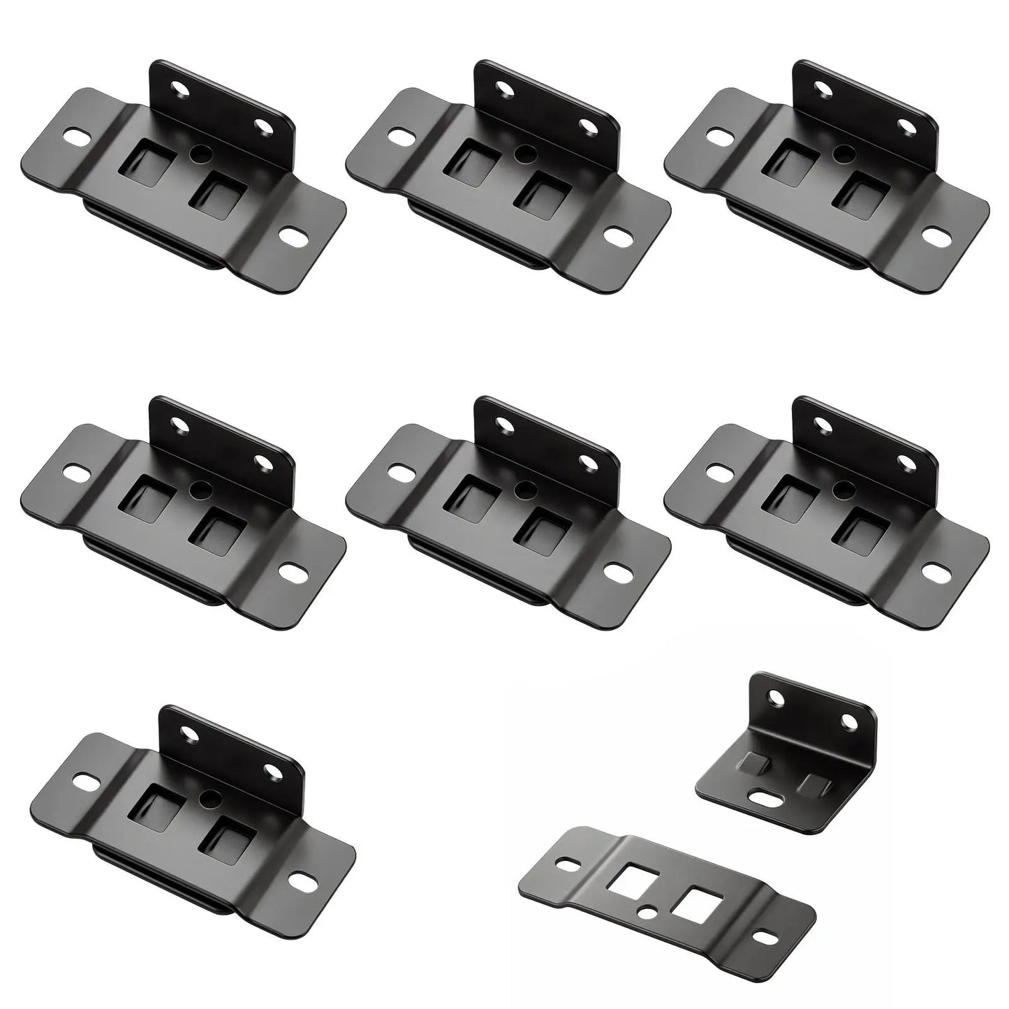 GJANSH 8 Pack Quick Fitting Furniture Joint Bracket, Duty Corner Brace Joint Right Angle Bracket, Stainless Steel Furniture Corner Connectors with Screws for Drawers, Cabinets, Tables, and Chairs