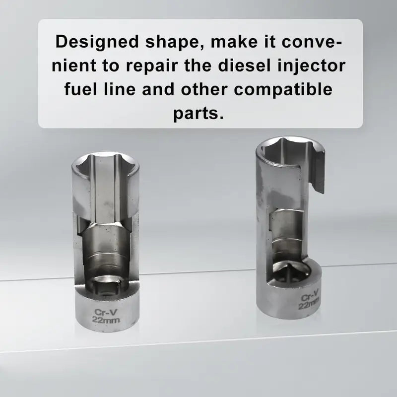 GJANSH 3/8" 1/2" Injector Fuel Line Socket Wrench Set 10-22mm for Thermo Switches, Fastener on Bent Pipes, EGT Sensor