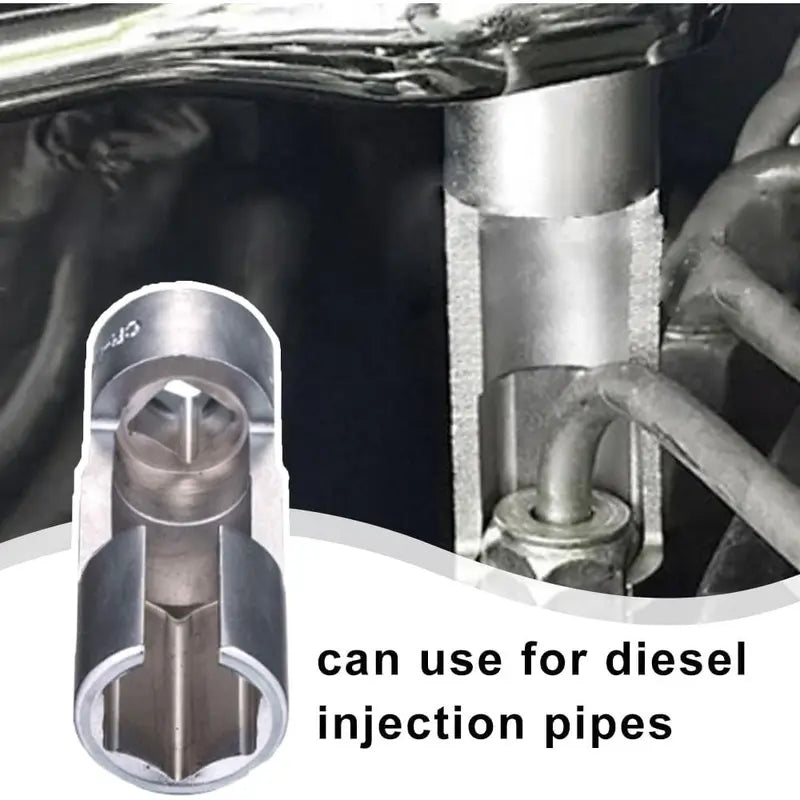 GJANSH 3/8" 1/2" Injector Fuel Line Socket Wrench Set 10-22mm for Thermo Switches, Fastener on Bent Pipes, EGT Sensor
