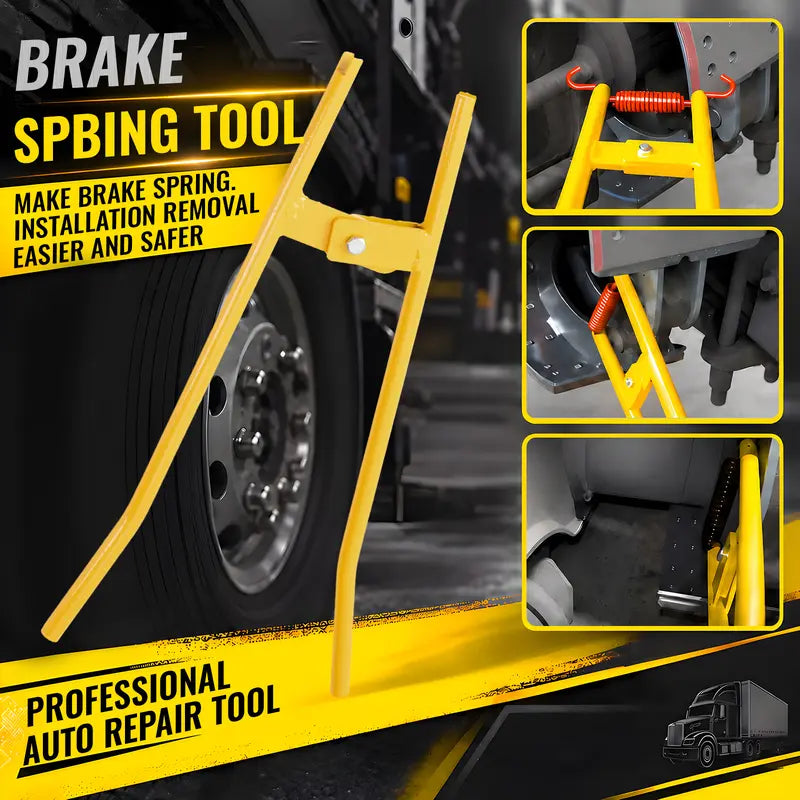 GJANSH Truck Brake Spring Tool LT890 Heavy Duty Truck Brake Spring Slack Adjustable Tool Anchor Pin Spings Installer for Semi Trucks Brake Spring Pliers Air Drum Brake Shoe Spring Tools LTI 890 Yellow