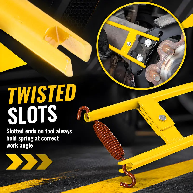 GJANSH Truck Brake Spring Tool LT890 Heavy Duty Truck Brake Spring Slack Adjustable Tool Anchor Pin Spings Installer for Semi Trucks Brake Spring Pliers Air Drum Brake Shoe Spring Tools LTI 890 Yellow
