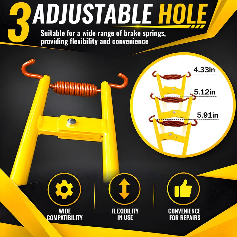 GJANSH Truck Brake Spring Tool LT890 Heavy Duty Truck Brake Spring Slack Adjustable Tool Anchor Pin Spings Installer for Semi Trucks Brake Spring Pliers Air Drum Brake Shoe Spring Tools LTI 890 Yellow